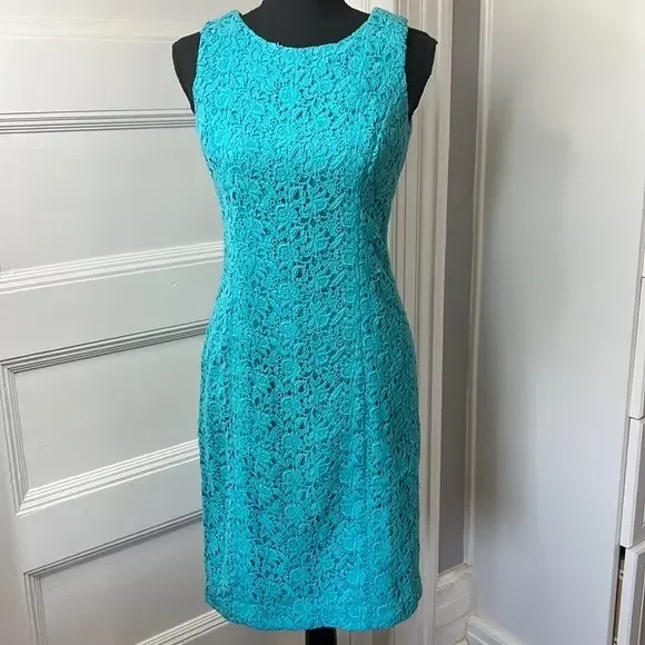 Talbots | Dresses | Talbots Womens Teal Lace Dress Size 2p New Without Tags  | Poshmark